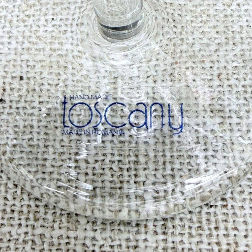 Toscany Iridescent Champagne Flutes Set of 4 Handmade Romania Luster Glassware